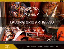 Tablet Screenshot of labottegadelcuoio.com